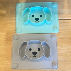 Suction puppy kids plates as a set